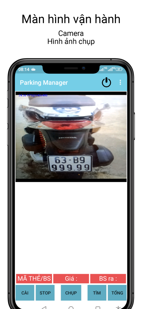 Phần mềm giữ xe trên điện thoại tích hợp AI nhận dạng biển số - Offline version