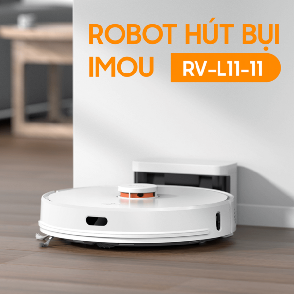 Robot hút bụi IMOU RV-L11, Lực Hút 2700PA, Pin 3000mAh, Không có Thùng rác, BH 24 tháng