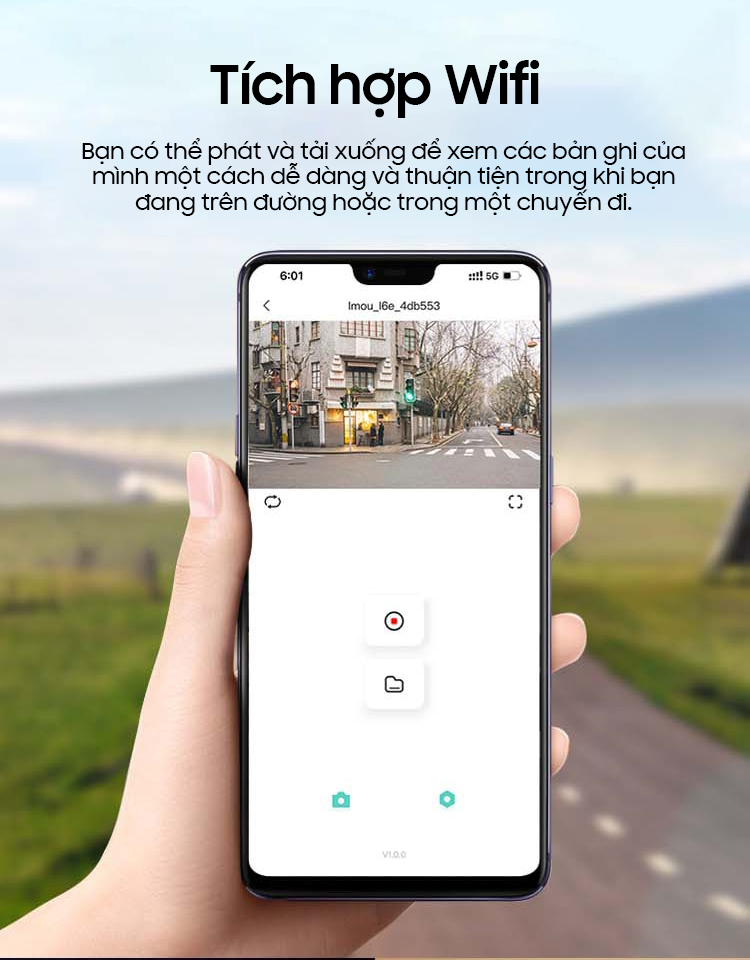 Camera hành trình IMOU S400 - Độ phân giải 4MP, Ghi hình 2K, Màn hình 3inch, BH 24 tháng.